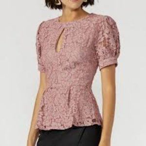 NWT: Anthropologie ADELYN RAE Doreen Lace Overlay Top Size Small